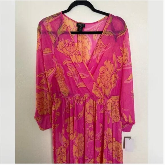 ⭐️ Vacation Beach Vaca Floral Flower Wrap Chic Glam Girly Classy Hip Maxi Dress - Picture 7 of 9